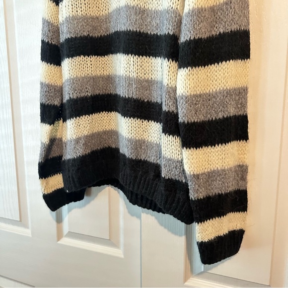 New Zara $139 Steven Meisel Striped Oversized Alpaca Blend Sweater 6693/350 XS M - Picture 6 of 10